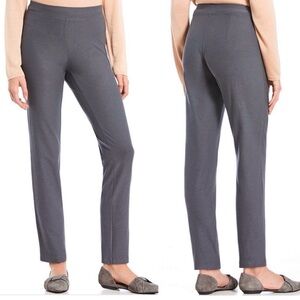 Eileen Fisher The System Gray Ponte Straight leg Pull On Pant